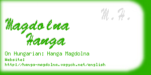 magdolna hanga business card